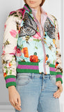 'Butterfly Applique' Printed Bomber Jacket - DESIGNER INSPIRED FASHIONS