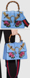 Dionysus Embroidered Leather Top Handle Bag - DESIGNER INSPIRED FASHIONS
