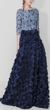 Rose-Applique Sequin Evening Gown - DESIGNER INSPIRED FASHIONS
