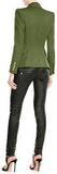 Double-Breasted Cotton-Blend Blazer-Green - DESIGNER INSPIRED FASHIONS