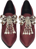 Jewel Lace-up Booties - Black, Grey, Red