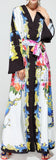 Floral & Vase Printed Robe-Dress