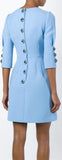 Dress with Embroidered Paillettes Rose, Blue