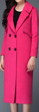 Double-Breasted Wool Coat, Pink