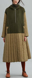 Hooded Wool & Puffer Down Coat