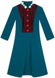 Belted Color-Contrast Mini Dress