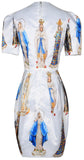 Virgin Mary Printed Mini Dress