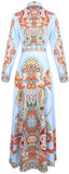 Paisley Print Max Shirt-Dress