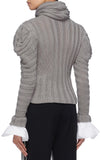 'Countess of Greystoke' Puff Shoulder Knit Turtleneck Top