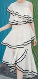Ruffle Tiered Organza Dress - DESIGNER INSPIRED FASHIONS