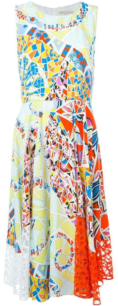 Geometric Cady Laser-Cut Dress - DESIGNER INSPIRED FASHIONS