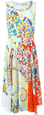 Geometric Cady Laser-Cut Dress - DESIGNER INSPIRED FASHIONS