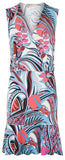 'Grasshopper' Sleeveless V-Neck Silk Dress - DESIGNER INSPIRED FASHIONS