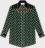 Four Leaf Clover Silk Shirt