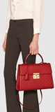 Padlock GG Signature Top-Handle Leather Bag - (Black, Red, Pink) - DESIGNER INSPIRED FASHIONS