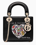 Mini Lady Dior Bag with Chain in Black