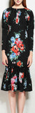 Long Sleeve Floral Dress - DESIGNER INSPIRED FASHIONS