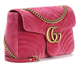 GG Marmont Medium Velvet Crossbody Bag - Black, Pink or Blue