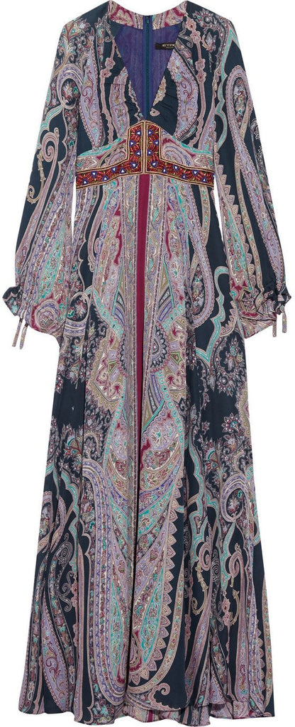 Paisley Print Maxi Dress - DESIGNER INSPIRED FASHIONS