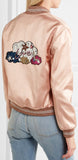 Embellished Satin Bomber Jacket - DESIGNER INSPIRED FASHIONS
