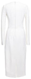 Rose Embellished Dress-White - DESIGNER INSPIRED FASHIONS