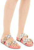'Bom Dia' Flat Damier Mule