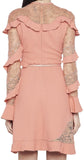 Ruffle Lace Panelled Dress