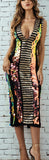 Embellished Low-Cut Stretch Evening Dress