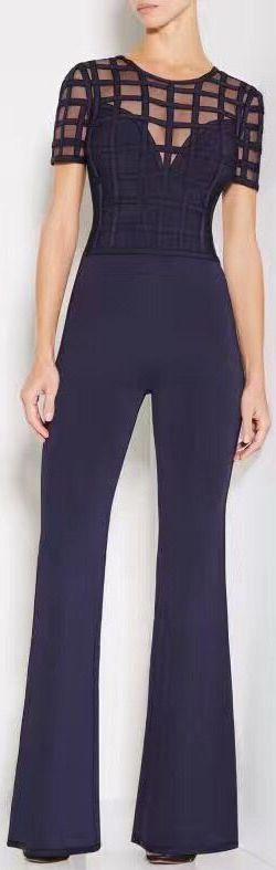'Marianna' Caged Mesh Jumpsuit - DESIGNER INSPIRED FASHIONS