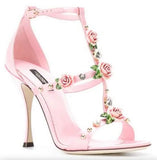 Rose Caged Heel Sandals