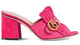 Marmont Fringed Suede Mules - Black, Green, Yellow or Pink - DESIGNER INSPIRED FASHIONS