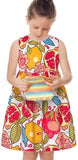 Fruit Print Dress, White or Black - DESIGNER INSPIRED FASHIONS