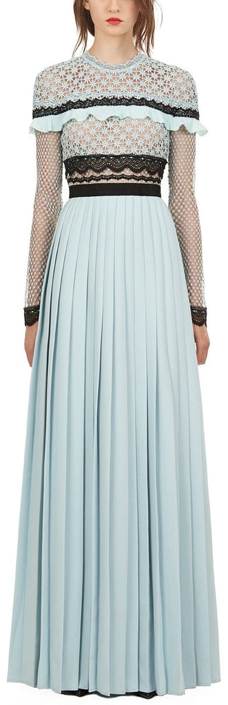'Duck Egg Bellis' Lace Trim Maxi Dress 'Duck Egg Bellis' Lace Trim Maxi Dress