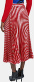 Stripe Pleated Metallic Skirt