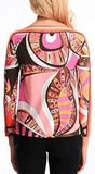 Psychedelic Print Jersey Silk Top - DESIGNER INSPIRED FASHIONS
