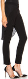 Black Stretch Skinny Pants with Tulle Train - DESIGNER INSPIRED FASHIONS