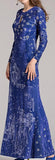 Printed Maxi Dress with Front Key Hole