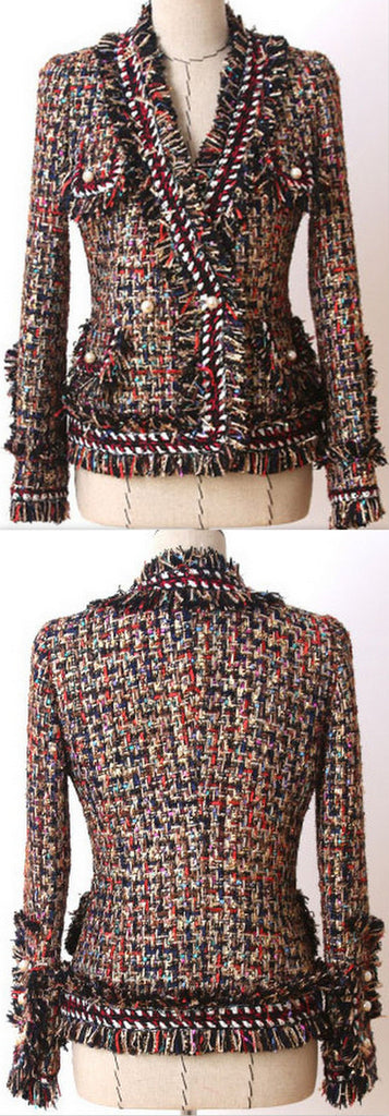 Fringed Tweed Jacket - DESIGNER INSPIRED FASHIONS