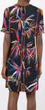 'Bird of Paradise' Print Silk Dress - DESIGNER INSPIRED FASHIONS