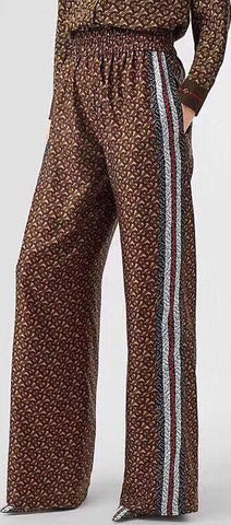 Monogram Stripe Print Trousers