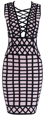 Paneled Stretch Knee-Length Dress
