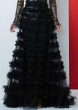 'Eira' Long Ruffle-Tiered Skirt - DESIGNER INSPIRED FASHIONS