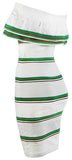 Off-Shoulder Ruffle Knit Dress - DESIGNER INSPIRED FASHIONS