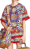 'Carretto' Pom Pom Embellished T-Shirt & Short Set - DESIGNER INSPIRED FASHIONS