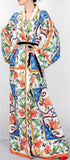 Majolica Print Multicolored Robe-Dress - DESIGNER INSPIRED FASHIONS