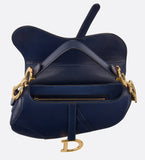Saddle Calfskin Bag - Blush, Blue, Red