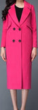 Double-Breasted Wool Coat, Pink