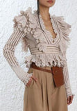 Unbridled Battenburg Bodice Top