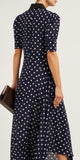 Polka Dot Print Midi Dress