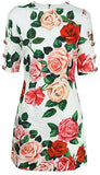 Roses-Printed Mini Dress
